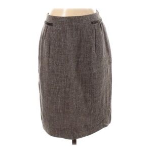 Hugo Boss Brown Tweed Pencil Skirt‎